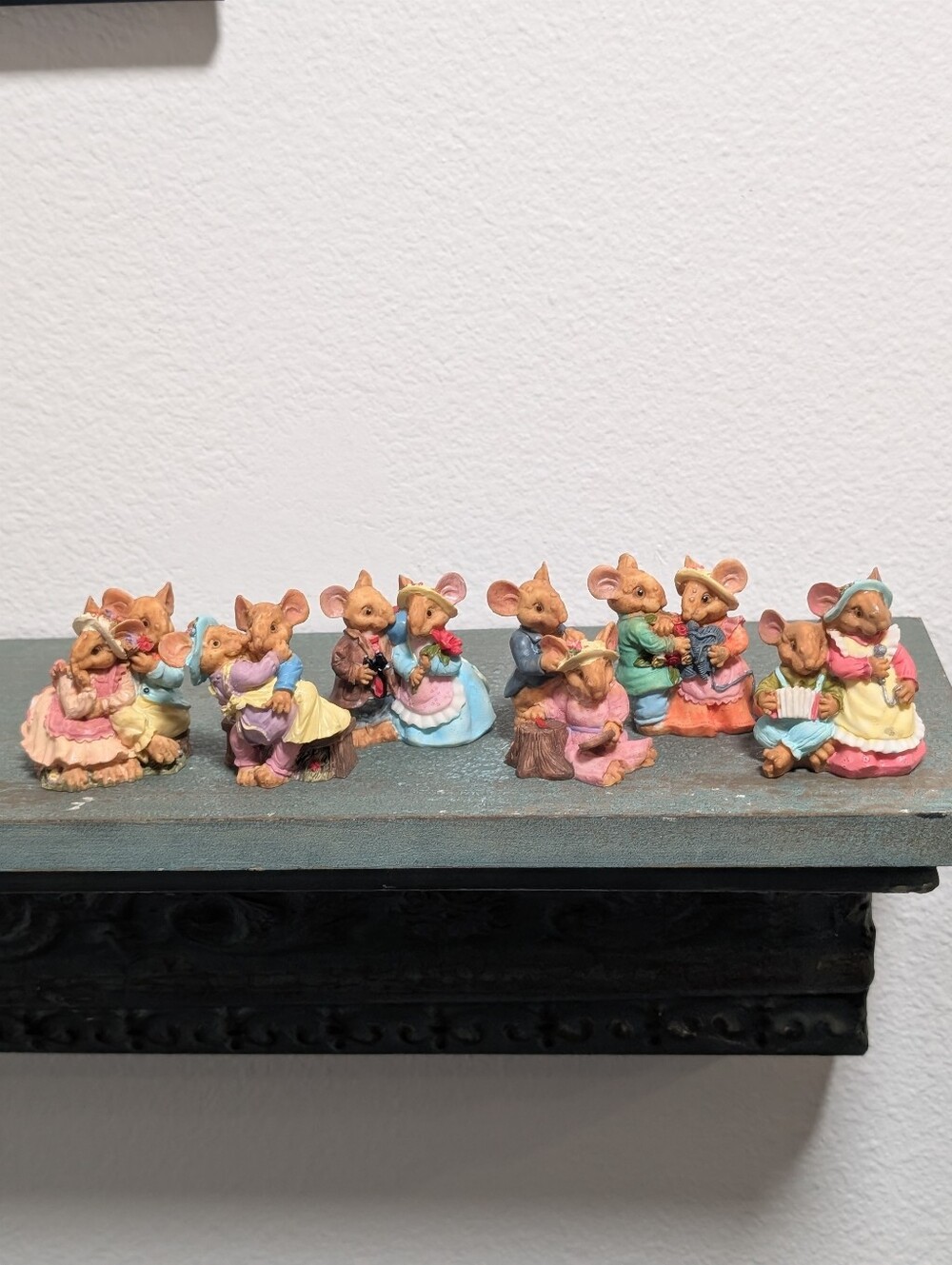 Lot of 6 Vintage Mouse Couples Figurines Collectibles Assorted Activities Resin